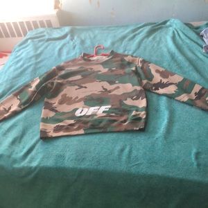 Off white camouflage sweatshirt